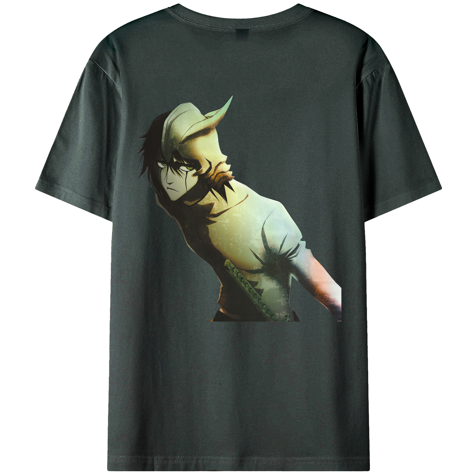 （画像用） ブリーチ ウルキオラ·シファー BLEACH Ulquiorra cifer 綿100％ メンズ半袖Tシャツ（バックプリント） 通気性
